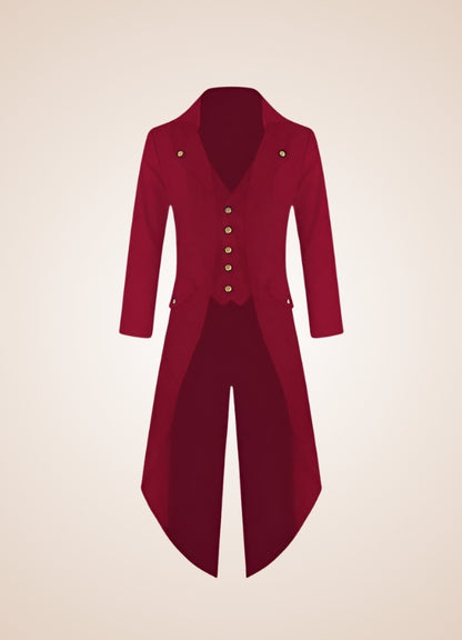 Men's Gothic Victorian Tailcoat Red / 3XL mens-gothic-victorian-tailcoat-red