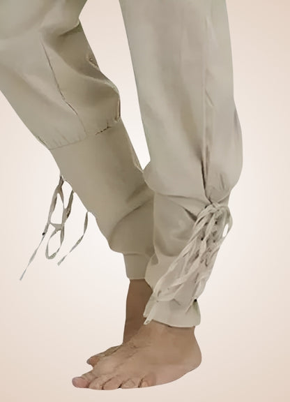 Men's Medieval Pirate Pants Light Khaki / XL mens-medieval-pirate-pants-light-khaki
