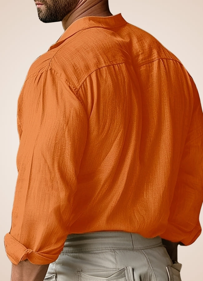 Men's Medieval Retro Shirt Orange / 2XL mens-medieval-retro-shirt-orange