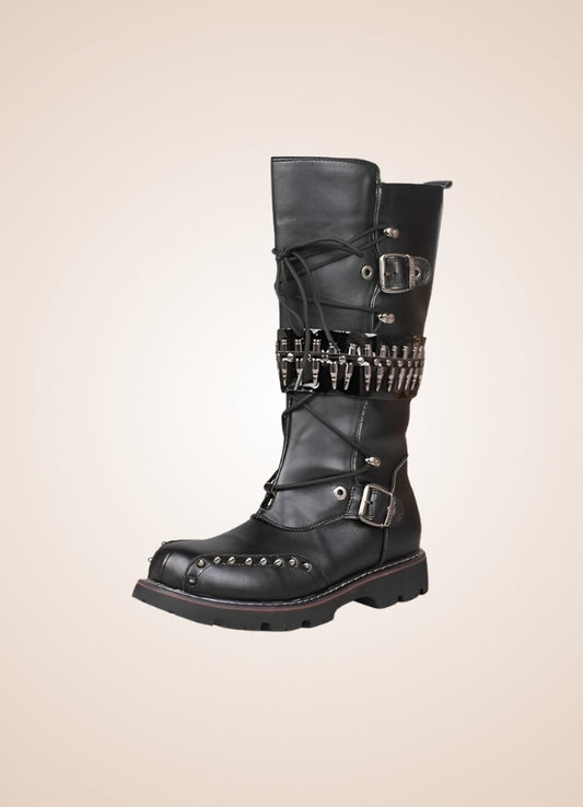 Mens Steampunk Boots Black / 10.0 mens-steampunk-boots-black