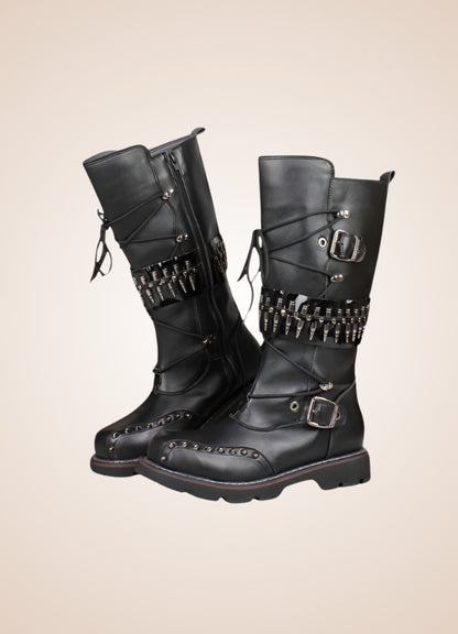 Mens Steampunk Boots Black / 10.0 mens-steampunk-boots-black