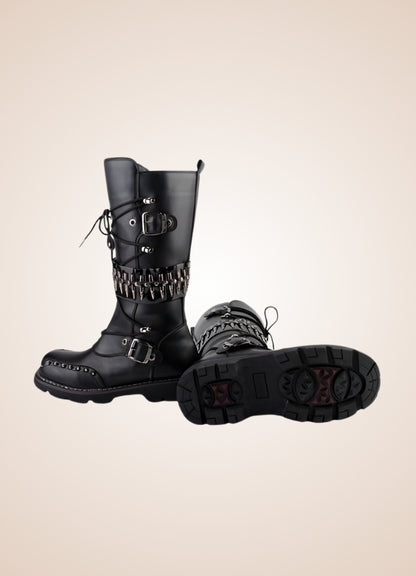 Mens Steampunk Boots Black / 10.0 mens-steampunk-boots-black
