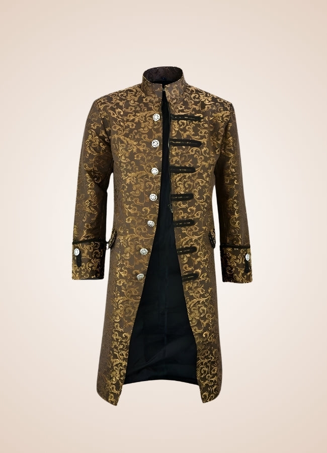 Men's Steampunk Coat Yellow / 4XL mens-steampunk-coat-yellow