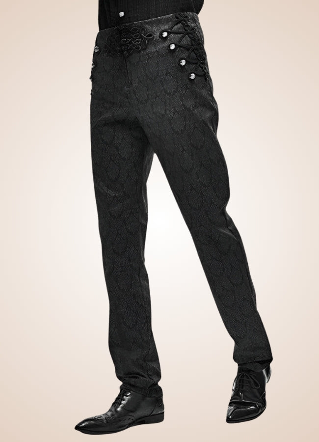 Men's Steampunk Devil Pants Black / 3XL mens-steampunk-devil-pants-black