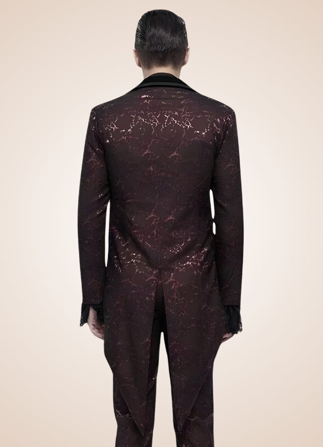 Men's Steampunk Jacket With Tailcoat Wine Red / 3XL mens-steampunk-jacket-with-tailcoat-wine-red