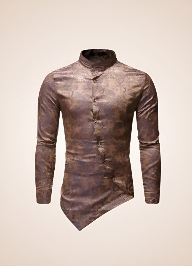 Men's Steampunk Long Sleeve Shirt Luxury Gold / XL mens-steampunk-long-sleeve-shirt-luxury-gold