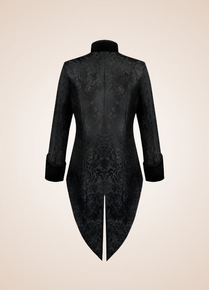Men's Steampunk Tailcoat Black / XL mens-steampunk-tailcoat-black