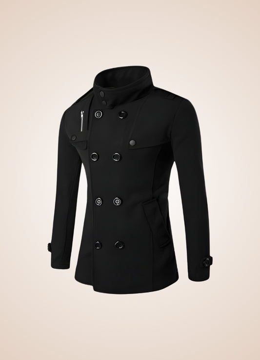 Men's Steampunk Winter Coat Black / 3XL mens-steampunk-winter-coat-black