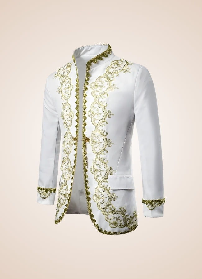 Men's Victorian Renaissance Jacket White / XL mens-victorian-renaissance-jacket-white