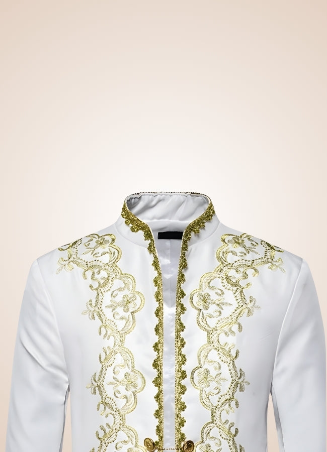 Men's Victorian Renaissance Jacket White / XL mens-victorian-renaissance-jacket-white