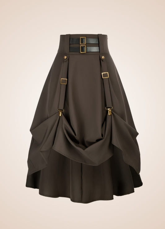 Pirate Straps Steampunk Skirt Brown / XL pirate-straps-steampunk-skirt-brown