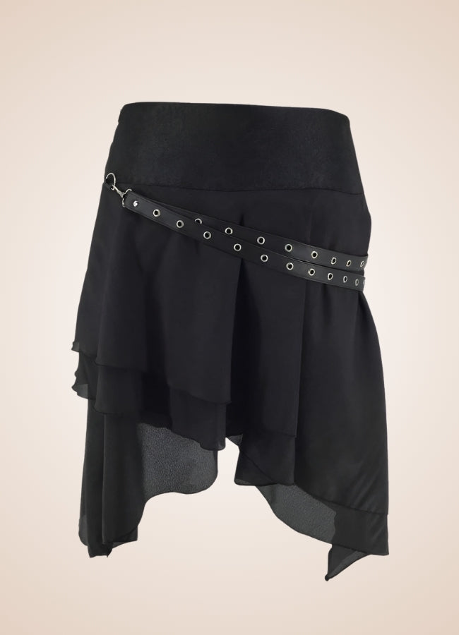 Pirate Style Steampunk Skirt Black / XL pirate-style-steampunk-skirt-black