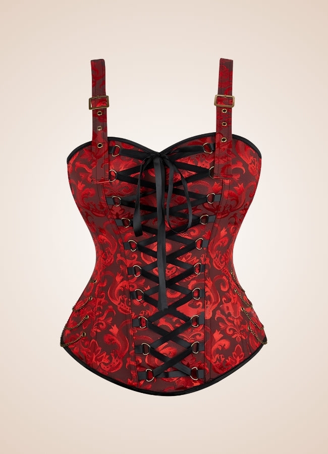 Red Pirate Steampunk Corset Red / 5XL red-pirate-steampunk-corset-red