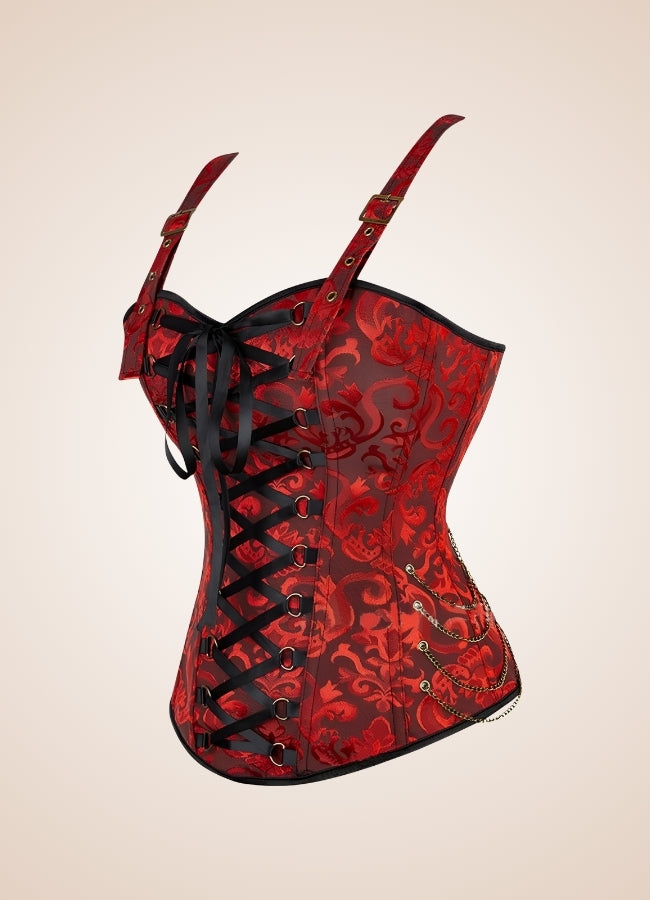 Red Pirate Steampunk Corset Red / 5XL red-pirate-steampunk-corset-red