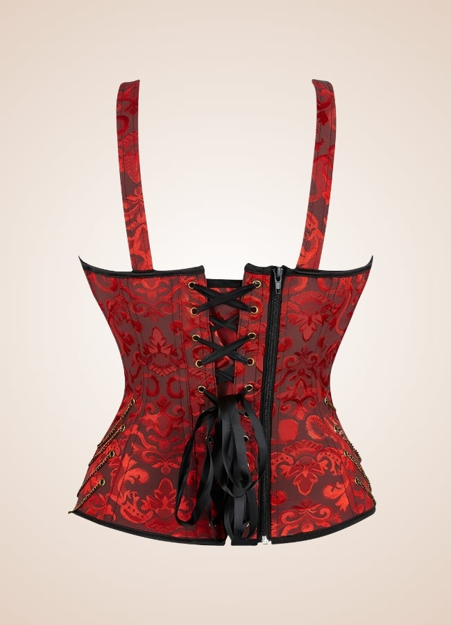 Red Pirate Steampunk Corset Red / 5XL red-pirate-steampunk-corset-red