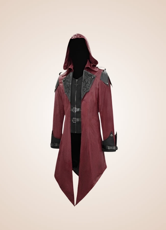 Red Punk Men's Frock Coat Red / 3XL red-punk-mens-frock-coat-red