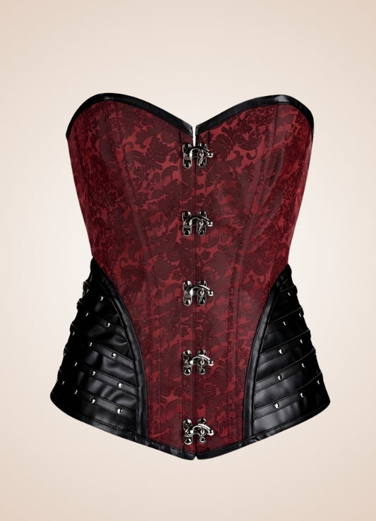 Red Steampunk Corset Red / XL red-steampunk-corset-red