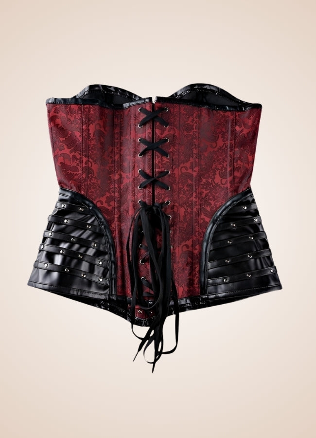 Red Steampunk Corset Red / XL red-steampunk-corset-red