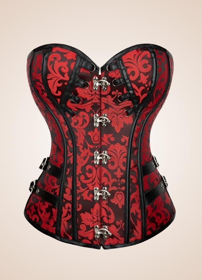 Red Steampunk Gothic Corset Red / XL red-steampunk-gothic-corset-red