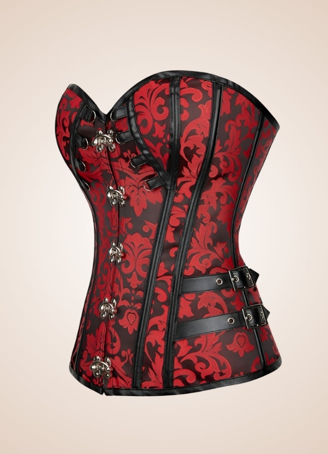 Red Steampunk Gothic Corset Red / XL red-steampunk-gothic-corset-red