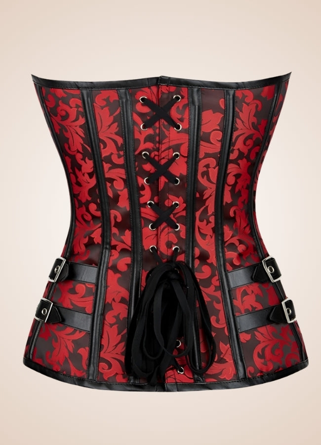 Red Steampunk Gothic Corset Red / XL red-steampunk-gothic-corset-red