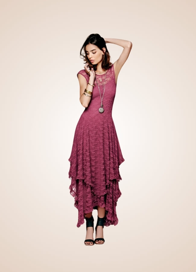 Red Wine Steampunk Long Dress Red / L red-wine-steampunk-long-dress-red