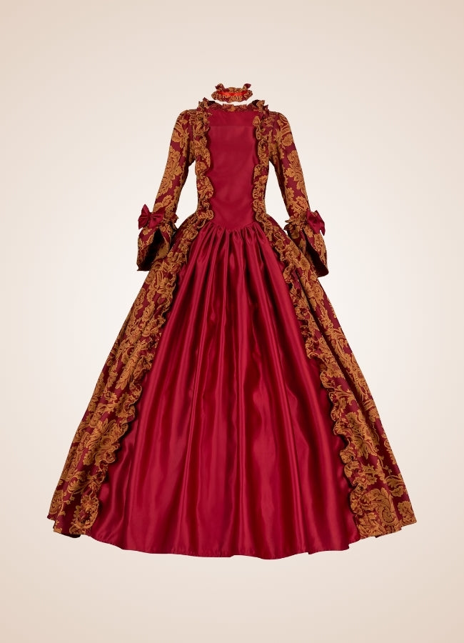 Renaissance Era Victorian Long Dress Red / XL renaissance-era-victorian-long-dress-red