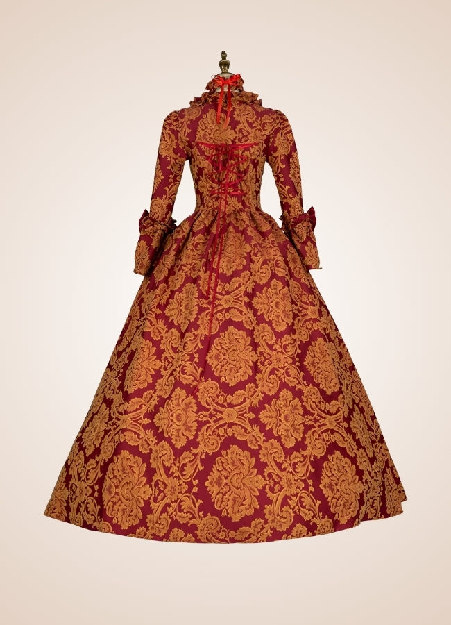 Renaissance Era Victorian Long Dress Red / XL renaissance-era-victorian-long-dress-red