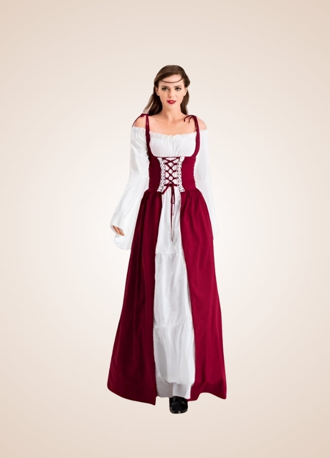 Renaissance Medieval Dress Wine Red / 4XL renaissance-medieval-dress-wine-red