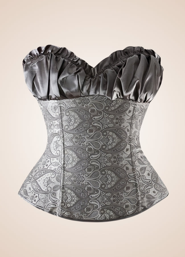 Renaissance Princess Overbust Corset Gray / 4XL renaissance-princess-overbust-corset-gray