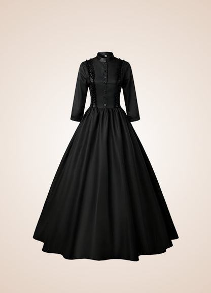 Renaissance Queen Steampunk Dress Black / 2XL renaissance-queen-steampunk-dress-black