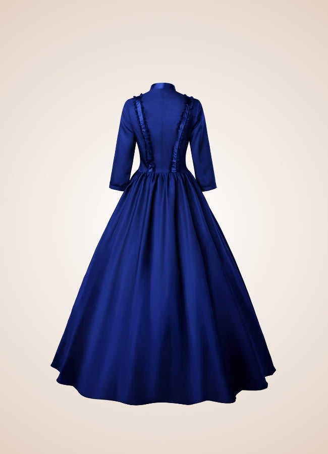 Renaissance Queen Steampunk Dress Blue / 2XL renaissance-queen-steampunk-dress-blue