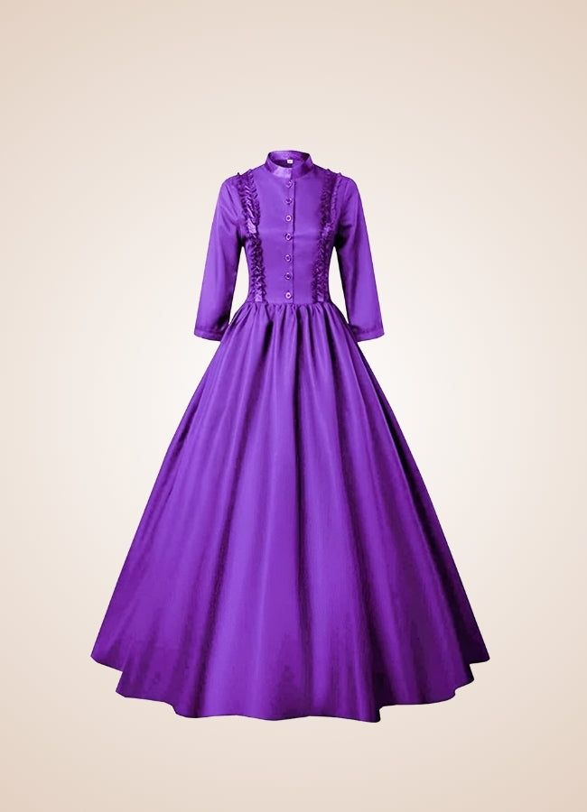 Renaissance Queen Steampunk Dress Purple / 2XL renaissance-queen-steampunk-dress-purple