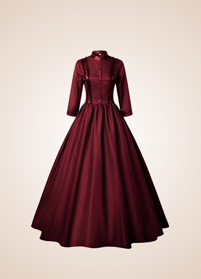 Renaissance Queen Steampunk Dress Red / 2XL renaissance-queen-steampunk-dress-red