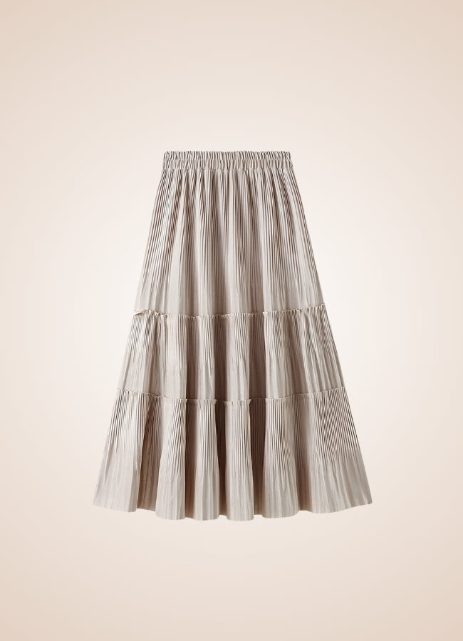 Renaissance Ruffle Long Skirt Beige / One Size renaissance-ruffle-long-skirt-beige