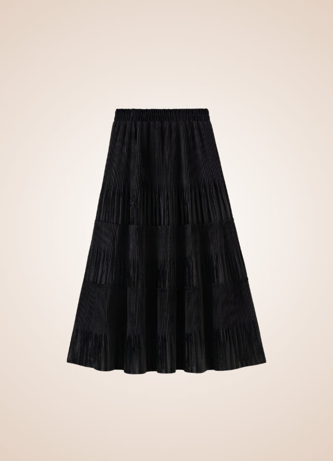 Renaissance Ruffle Long Skirt Black / One Size renaissance-ruffle-long-skirt-black