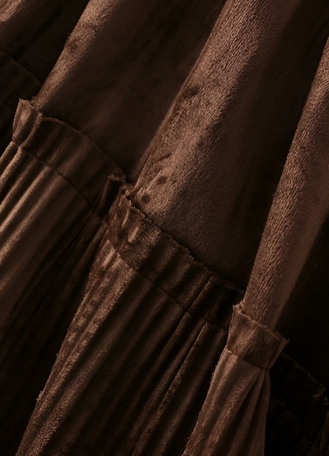 Renaissance Ruffle Long Skirt Brown / One Size renaissance-ruffle-long-skirt-brown