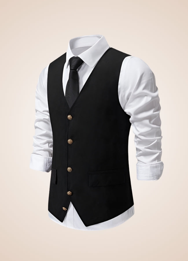 Retro Black Suit Vest Black / XL retro-black-suit-vest-black