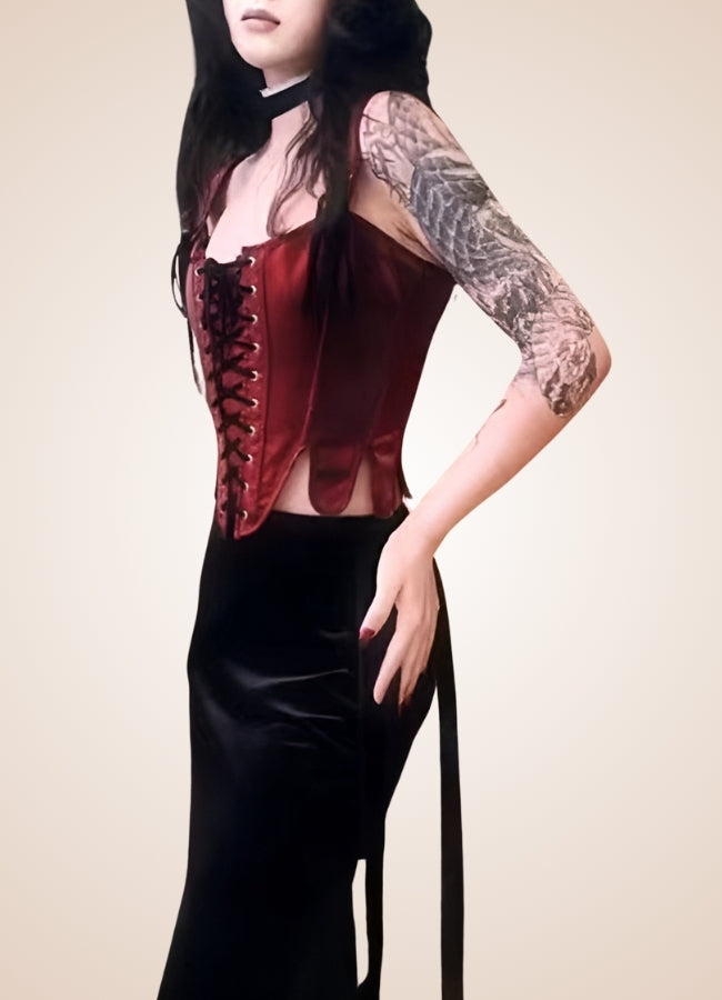 Retro Gothic Women's Corset Red / 2XL retro-gothic-womens-corset-red