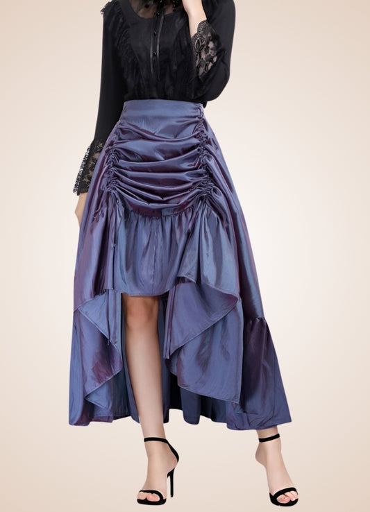 Retro Steampunk Skirt Blue / XL retro-steampunk-skirt-blue