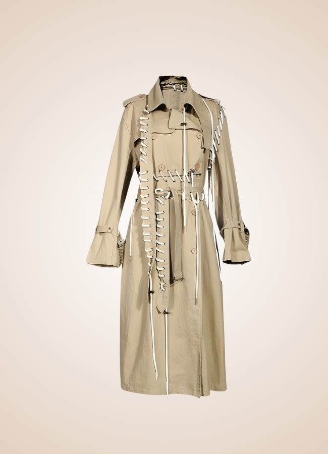 Sewed Steampunk Trench Coat Khaki / XL sewed-steampunk-trench-coat-khaki