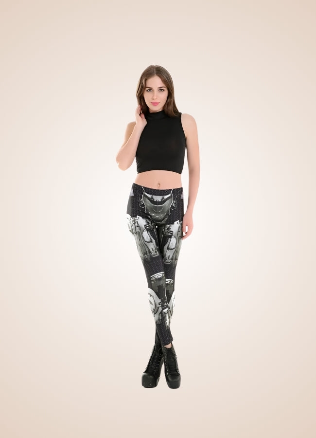 Silver Steampunk Legging Silver / 2XL silver-steampunk-legging-silver