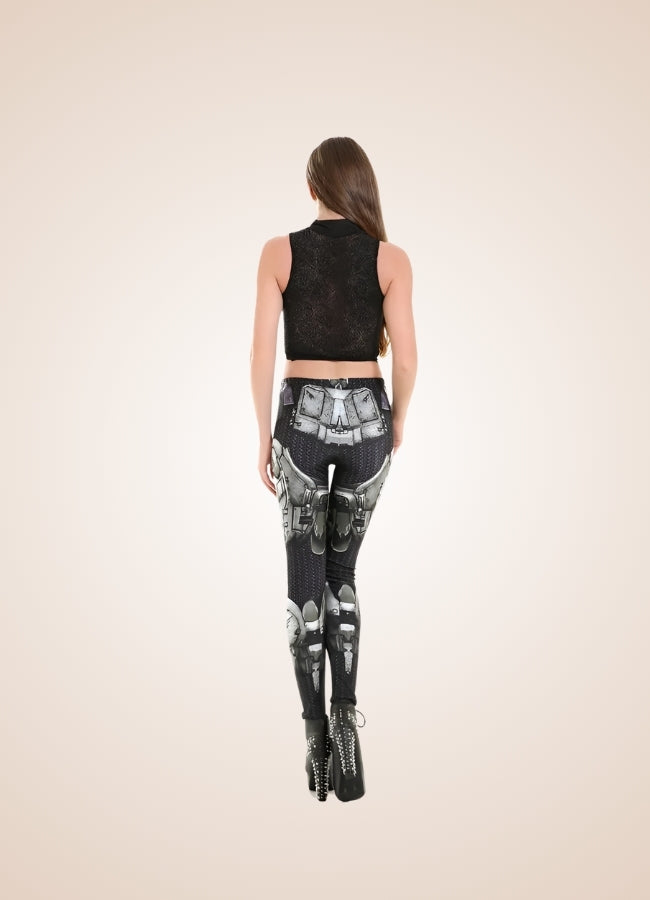 Silver Steampunk Legging Silver / 2XL silver-steampunk-legging-silver