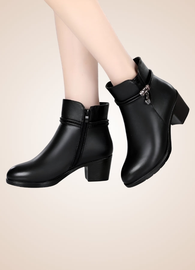 Soft Leather Women's Ankle Boots Black / 12.5 soft-leather-womens-ankle-boots-black