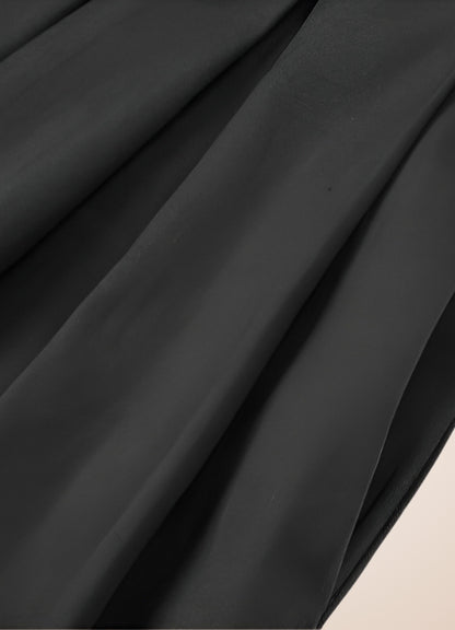 Solid Color Ribbon Mini Skirt Black / 2XS solid-color-ribbon-mini-skirt-black