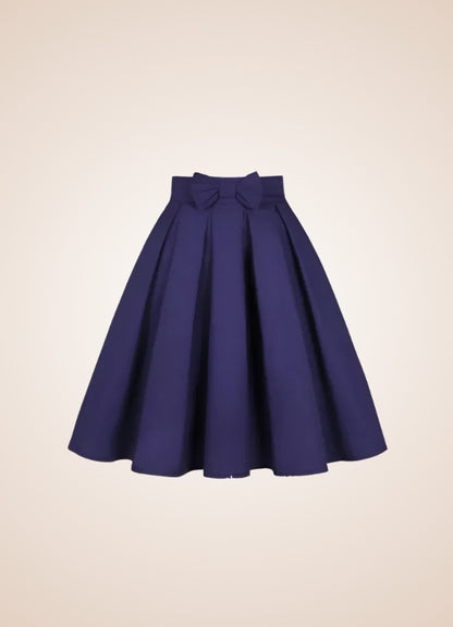 Solid Color Ribbon Mini Skirt Blue / 2XS solid-color-ribbon-mini-skirt-blue