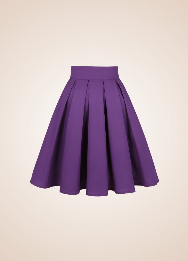 Solid Color Ribbon Mini Skirt Purple / XL solid-color-ribbon-mini-skirt-purple