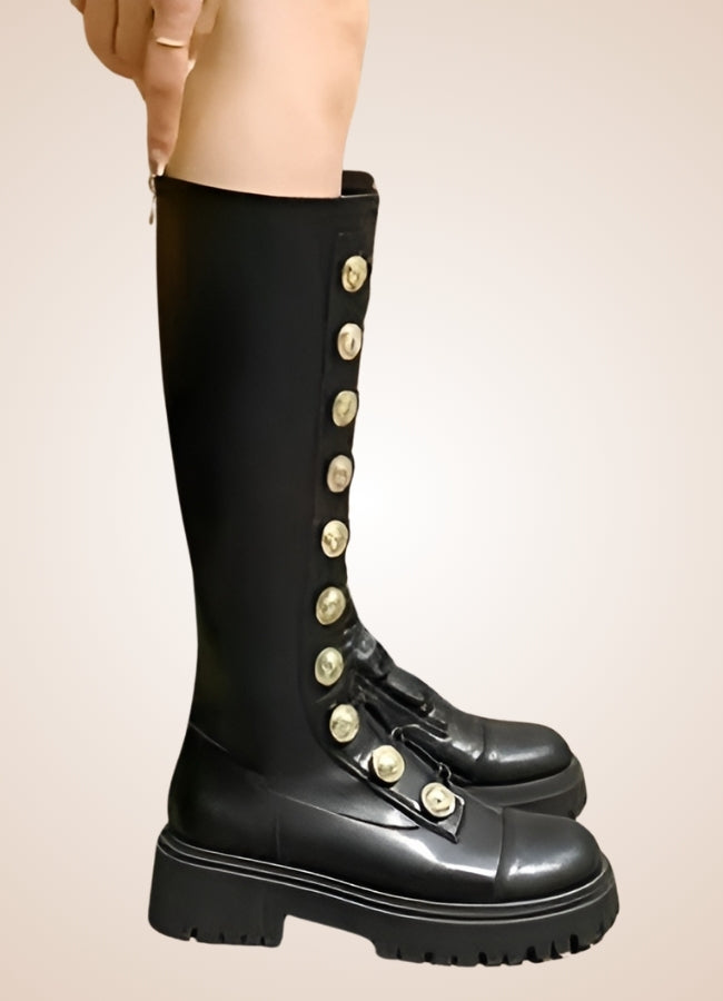 Spats Steampunk Boots Black / 9.5 spats-steampunk-boots-black