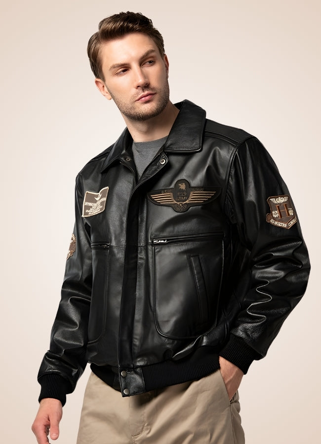 Steampunk Aviator Leather Jacket Black / 2XL steampunk-aviator-leather-jacket-black