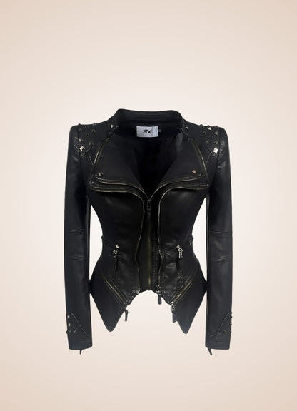 Steampunk Biker Leather Jacket Black / 5XL steampunk-biker-leather-jacket-black